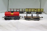 Ives Prewar Gauge 4 Freight Cars For Parts/restoration 128 X2, 66 And 69. Fixed Price $35.00.
