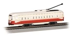 Bachmann 60514 Ho Scale Pcc Streetcar Red & Cream (dc) - (dcc Ready). Fixed Price $143.69.
