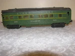 Lionel Postwar O-gauge 2401 Lighted Hillside Observation Passenger Car. Fixed Price $25.00.