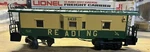 LIONEL-O/O27-# 6-6439 Reading Bay Window Caboose W/box Illuminated. Fixed Price $35.00.