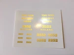 Ives Gauge Loco Engine (not Included) 3252 Gold Metallic Water Decals Look!. Fixed Price $8.00.