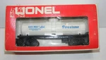 1974 Lionel Firestone White Tank Car Nos 6-9051. Fixed Price $34.99.