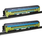 Atlas 'o' Premier 3001773B Heavyweight Strates Shows Blue Train, 2 Car Set, Nib. Fixed Price $249.90.