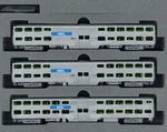 Kato 1068703 Scale Chicago Metra 3- Bi-level Passenger Cars Gallery 106-8703. Fixed Price $105.95.