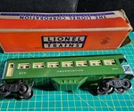 Lionel 6441 Pullman Observation Car Post-war Green Pressed Metal Gauge XS282. Fixed Price $40.00.
