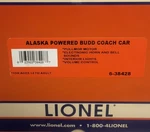 Lionel Trains 6-38428 Alaska Powered Budd Coach Car Silver. Fixed Price $225.00.