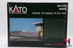 Scale Kato 106-079 Amtrak El Capitan Car Set New #2 Display Track. Fixed Price $550.00.