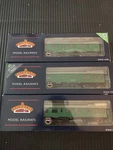 Bachmann Lot Of Green Coaches: 39-078B Brake, 39-262 Buffet, 39-053B Open. Fixed Price $199.99.