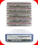 Scale Brass ***amtrak Superliners*** Bi-level Passenger 5-SET --pfm, Mtl Cplrs. Fixed Price $285.95.