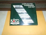 Kato #106-1503 Corrugated Lighted Passenger Car (set A) Burlington Cb&q. Fixed Price $184.99.
