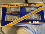 K-line 4-PAC K6424A Silver Southern Pacific Boxcar Set Used With. Fixed Price $50.00.