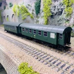 Pair Of Passenger Cars, Db, Ep Iii - Marklin 43186 Ho 1/87. Fixed Price $154.29.