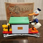 Pride Lines Donald Duck Rail Car With Track Set Disney Collectible Toy Train. Fixed Price $449.35.