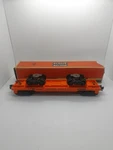 Lionel Postwar No. 6362-55 Rail Car Variation With Trucks, Damaged Box. Fixed Price $31.95.