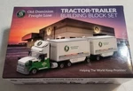 Old Dominion Freight Line 2024 Tractor-trailer Building Block Set New Sealed. Fixed Price $199.99.