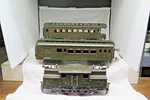 Ives Prewar Standard Gauge Green 3242 With 187 189 Passenger Cars. Fixed Price $493.56.