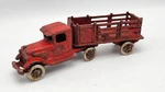 Vintage A.c. Williams Coast To Cartage Stake Bed Truck & Trailer Cast Iron. Fixed Price $299.99.