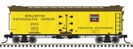 Atlas Scale 40' Rebuilt Wood Reefer (2-RAIL) Chicago Burlington Quincy #74874. Fixed Price $88.99.