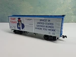 Roundhouse 37' Wooden Box Car Usa #1968 Saving Bonds Uncle Sam Rare. Fixed Price $29.50.