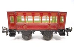 Gbn Bing Passenger Coach Red Litho No Roof Spur 1 Gauge Prewar Germany X8076. Fixed Price $99.00.