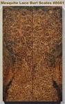 Absolutely Stunning Stabilized Mesquite Lace Burl Scales #8661, 5/16 X 2 3/8. Fixed Price $79.00.