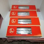 Lionel Lines #19165 Aluminum 15" Passenger 4 Car Set Train Scale 2530 31 32 33. Fixed Price $300.00.