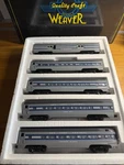 Weaver 5-CARS Aluminum New York Central Passenger Set Gauge. Fixed Price $379.77.