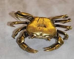 Antique Crab Solid Brass Ocean Sea Beach Gold Lustre Vintage Ornament Claws. Fixed Price $33.34.