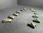 1:285 Military Tanks Metal Miniatures Lot 12 Micro Armor Scale. Fixed Price $26.00.