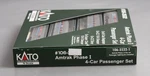 Kato 106-3522 Scale Amtrak Phase I 4-CAR Passenger Set Ex/box. Fixed Price $146.07.