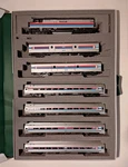 Scale Kato 106-8011 Amfleet Phase Passenger Car Set Of With SDP40F Loco. Fixed Price $225.00.