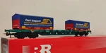 Rivarossi Hr 6616FS Flat Car With Sgnss Trucks And Mobile Boxes 20" Dani. Fixed Price $73.52.