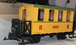 Lgb Scale 3006 Yellow Dodge City Great Western Passenger Car Made In Germany. Fixed Price $45.00.