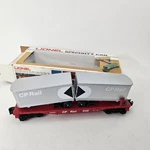 Lionel O27 Gauge Cp Rail Flat Car With Vans 6-9149 Specialty New In Box. Fixed Price $24.99.