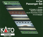 Kato 106-3521 Penn Central 4-CAR Passenger Set Ln/box. Fixed Price $144.99.