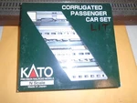 Kato #106-1606 Corrugated Lighted Passenger Car (set B) Burlington Cb&q. Fixed Price $184.99.