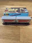Athearn #2405 Santa Fe 50' Flat With Vans - Ho Scale. Fixed Price $25.00.