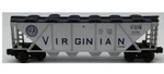 Lionel Virginian Four Bay Quad Covered Hopper Car 6-9134! Gauge. Fixed Price $24.99.