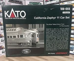 Kato California Zephyr 11 Car Passenger Set Scale 106-055 New. Fixed Price $370.00.