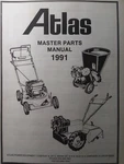 Atlas 1991 Walk-behind Rotary Lawn Mower & Tiller Master Parts Manual Catalog. Fixed Price $62.99.
