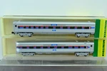 Minitrix 2X 3033 3043 Amtrak Passenger Cars Scale. Fixed Price $59.99.
