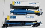 O Scale Mth Premier Csx Spine Car Set 20-95048. Fixed Price $185.00.