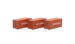 Athearn Rtr Ho 20' Corrugated Container (3) Hdmu # 27783 Hyundai. Fixed Price $28.03.