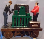 Bachmann #46223 Ho Scale Gandy Dancer Operating Hand Car New Box. Fixed Price $59.99.