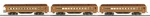 Mth 11-40081 Std. Gauge Two-tone Brown Show Room Passenger (set Of 3) Nib. Fixed Price $1299.99.