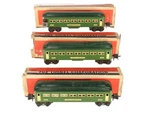 Lionel 2640S Vintage Prewar Green/cream Pullman Passenger Set: 2641. Fixed Price $119.69.