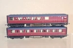 Hornby R400 R448 Of 2 Maroon Gresley Composite & Brake Coach. Fixed Price $54.10.