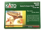 Kato N-scale 106-076 Santa Fe Super Chief 8 Car Set With Display Unitrack Japan. Fixed Price $399.99.
