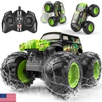 Lazzarou 1:14 Amphibious Remote Control Car, Double Wheelie Rc Trucks, 2.4GHZ Wa. Fixed Price $65.79.