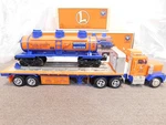 Lionel TMT-18410 Flatbed Truck Operating Lights, Sound, 3 Dome Tank Car. Fixed Price $25.00.